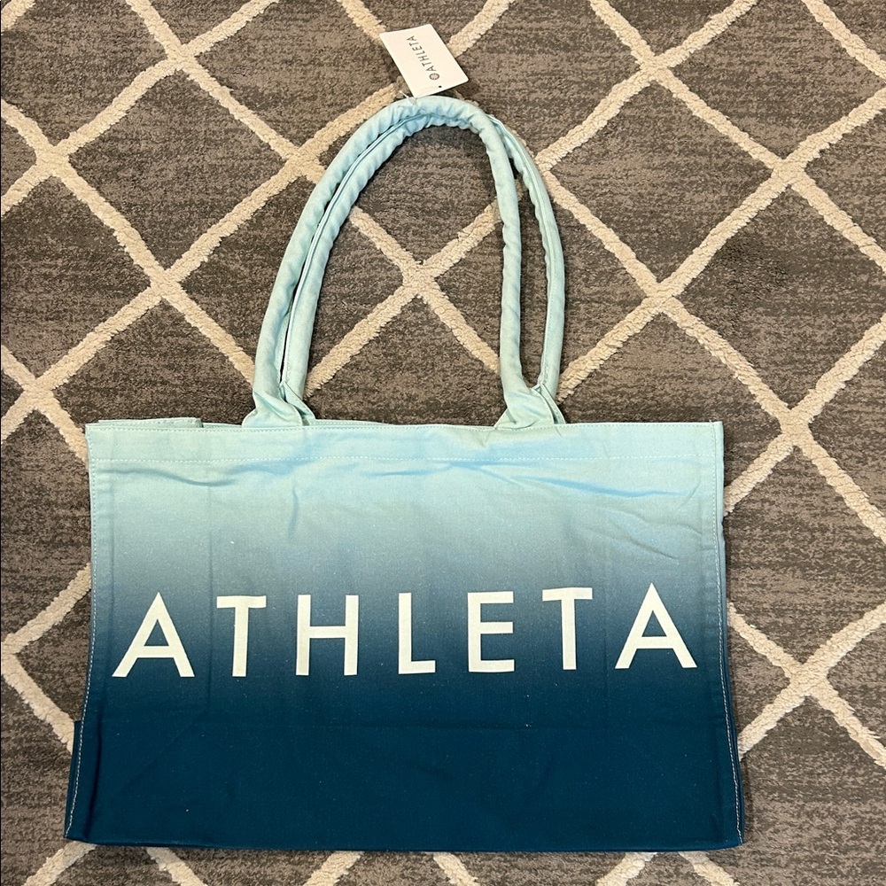 NWT Athleta Teal Ombre Tote Bag
